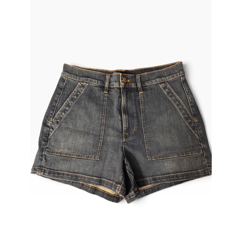 J.Crew Womens Dark Wash Denim Utility Patch Pocket Shorts BZ684 Size 29 NWT
